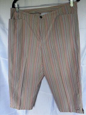Women’s Striped Capris - Multi Pastel